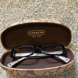 COACH eyeglasses with case and cloth wipe